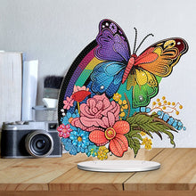 Load image into Gallery viewer, Acrylic Rainbow Butterfly Diamond Painting Desktop Ornaments Kit Home Decoration