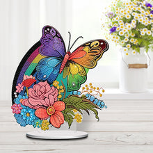 Load image into Gallery viewer, Acrylic Rainbow Butterfly Diamond Painting Desktop Ornaments Kit Home Decoration