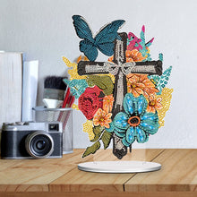 Load image into Gallery viewer, Acrylic Cross Butterfly Diamond Painting Desktop Ornaments Kit Home Decoration