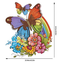 Load image into Gallery viewer, Acrylic Rainbow Butterfly Diamond Painting Desktop Ornaments Kit Home Decoration