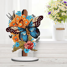 Load image into Gallery viewer, Acrylic Cross Butterfly Diamond Painting Desktop Ornaments Kit Home Decoration