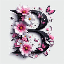Load image into Gallery viewer, Diamond Painting - Full Round - Daisy Butterfly Letter B (30*30CM)