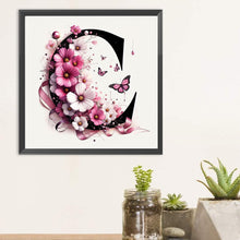 Load image into Gallery viewer, Diamond Painting - Full Round - Daisy Butterfly Letter C (30*30CM)