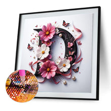 Load image into Gallery viewer, Diamond Painting - Full Round - Daisy Butterfly Letter D (30*30CM)