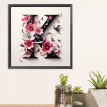 Load image into Gallery viewer, Diamond Painting - Full Round - Daisy Butterfly Letter K (30*30CM)