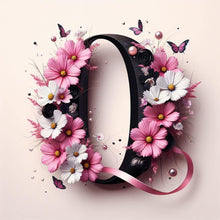 Load image into Gallery viewer, Diamond Painting - Full Round - Daisy Butterfly Letter O (30*30CM)
