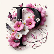 Load image into Gallery viewer, Diamond Painting - Full Round - Daisy Butterfly Letter P (30*30CM)