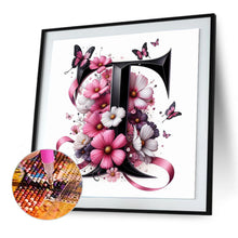 Load image into Gallery viewer, Diamond Painting - Full Round - Daisy Butterfly Letter T (30*30CM)