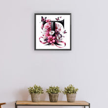 Load image into Gallery viewer, Diamond Painting - Full Round - Daisy Butterfly Letter T (30*30CM)