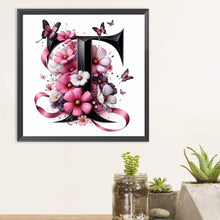 Load image into Gallery viewer, Diamond Painting - Full Round - Daisy Butterfly Letter T (30*30CM)