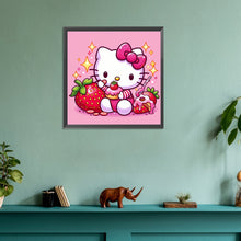 Load image into Gallery viewer, Diamond Painting - Full Round - HelloKitty¡¤Strawberry Bread (30*30CM)