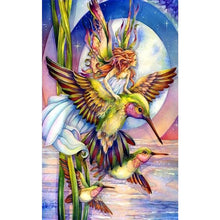 Load image into Gallery viewer, Diamond Painting - Full Round - girl with hummingbird (30*50CM)