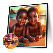 Load image into Gallery viewer, Diamond Painting - Full Round - black twins (40*40CM)
