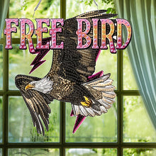 Load image into Gallery viewer, Acrylic Special Shape Free Eagle Diamond Painting Pendant for Home Wall Window