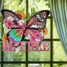 Load image into Gallery viewer, Acrylic Special Shape Butterfly Diamond Painting Pendant for Home Wall Window