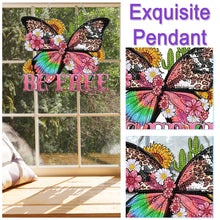 Load image into Gallery viewer, Acrylic Special Shape Butterfly Diamond Painting Pendant for Home Wall Window
