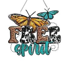 Load image into Gallery viewer, Acrylic Special Shape Butterfly Diamond Painting Pendant for Home Wall Window