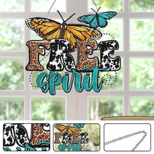 Load image into Gallery viewer, Acrylic Special Shape Butterfly Diamond Painting Pendant for Home Wall Window