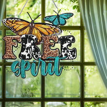 Load image into Gallery viewer, Acrylic Special Shape Butterfly Diamond Painting Pendant for Home Wall Window