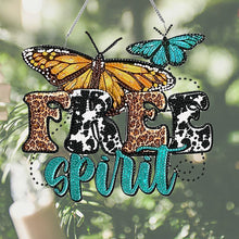 Load image into Gallery viewer, Acrylic Special Shape Butterfly Diamond Painting Pendant for Home Wall Window