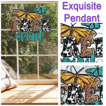 Load image into Gallery viewer, Acrylic Special Shape Butterfly Diamond Painting Pendant for Home Wall Window