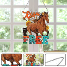 Load image into Gallery viewer, Acrylic Special Shape Horse Diamond Painting Pendant for Home Wall Window