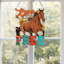 Load image into Gallery viewer, Acrylic Special Shape Horse Diamond Painting Pendant for Home Wall Window