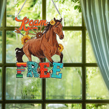 Load image into Gallery viewer, Acrylic Special Shape Horse Diamond Painting Pendant for Home Wall Window