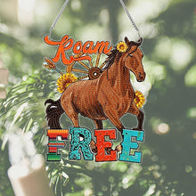 Load image into Gallery viewer, Acrylic Special Shape Horse Diamond Painting Pendant for Home Wall Window