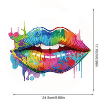 Load image into Gallery viewer, Acrylic Special Shape Colorful Lip Diamond Art Pendant Art Crafts Supplies