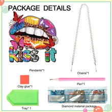 Load image into Gallery viewer, Acrylic Special Shape Butterfly Lip Diamond Art Pendant Art Crafts Supplies