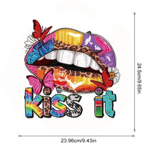 Load image into Gallery viewer, Acrylic Special Shape Butterfly Lip Diamond Art Pendant Art Crafts Supplies