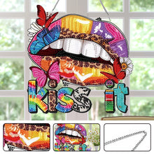 Load image into Gallery viewer, Acrylic Special Shape Butterfly Lip Diamond Art Pendant Art Crafts Supplies