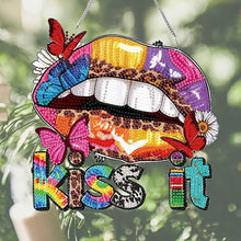 Load image into Gallery viewer, Acrylic Special Shape Butterfly Lip Diamond Art Pendant Art Crafts Supplies