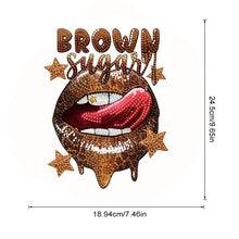 Load image into Gallery viewer, Acrylic Special Shape Brown Sugar Lip Diamond Art Pendant Art Crafts Supplies