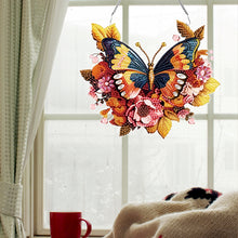 Load image into Gallery viewer, Acrylic Special Shape Butterfly Diamond Painting Hanging Pendant for Art Crafts