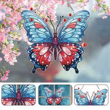 Load image into Gallery viewer, Acrylic Special Shape Butterfly Diamond Painting Hanging Pendant for Art Crafts