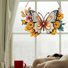 Load image into Gallery viewer, Acrylic Special Shape Butterfly Diamond Painting Hanging Pendant for Art Crafts