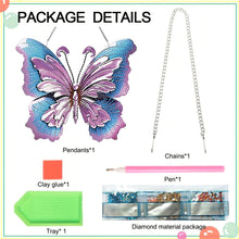 Load image into Gallery viewer, Acrylic Special Shape Butterfly Diamond Painting Hanging Pendant for Art Crafts