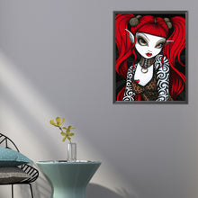 Load image into Gallery viewer, AB Diamond Painting - Full Round - Red-haired elf girl (40*50CM)