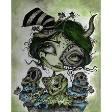 Load image into Gallery viewer, AB Diamond Painting - Full Round - goth elf girl (40*50CM)