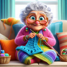 Load image into Gallery viewer, Diamond Painting - Full Round - grandma weaver (40*40CM)