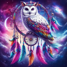 Load image into Gallery viewer, Diamond Painting - Full Round - dreamcatcher owl (40*40CM)