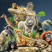 Load image into Gallery viewer, Diamond Painting - Full Round - tropical animals (40*40CM)