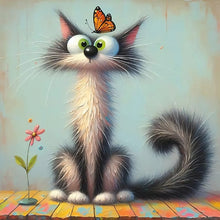 Load image into Gallery viewer, Diamond Painting - Full Round - funny kitten (40*40CM)