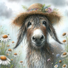 Load image into Gallery viewer, Diamond Painting - Full Round - Daisy Garden Donkey (30*30CM)