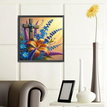 Load image into Gallery viewer, Diamond Painting - Full Round - flower cross (40*40CM)