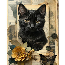 Load image into Gallery viewer, Diamond Painting - Full Round - Retro diary of kitten (40*50CM)