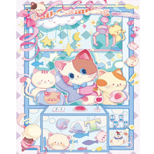 Load image into Gallery viewer, Diamond Painting - Full Round - cartoon cat (40*50CM)