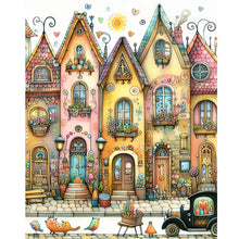 Load image into Gallery viewer, Diamond Painting - Full Round - city street houses landscape (40*50CM)